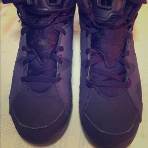 Jordan 543389-509 purple basketball shoes size 2Y